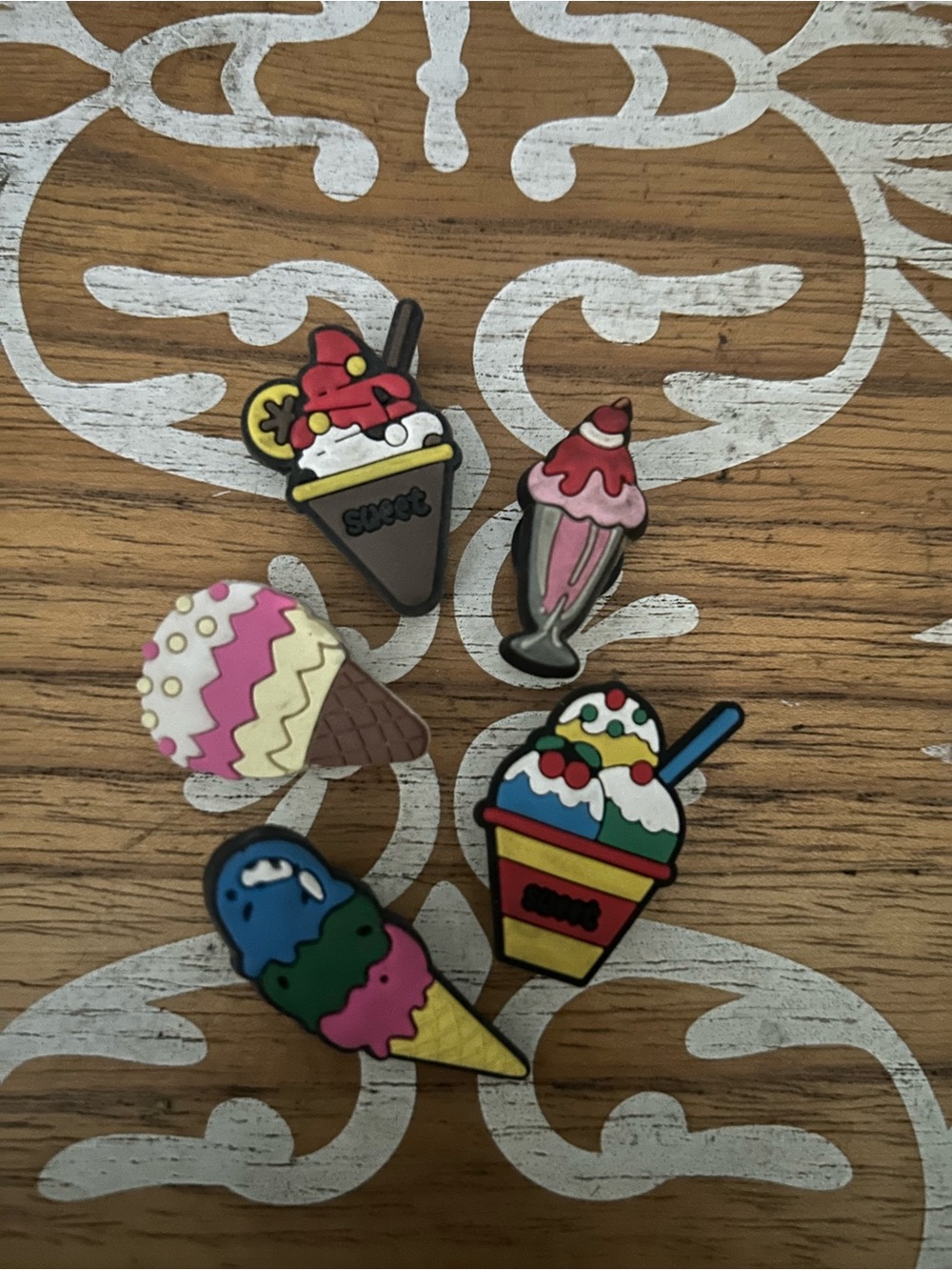 Kids Ice Cream Shoe Charms - Colorful Fun Accessories